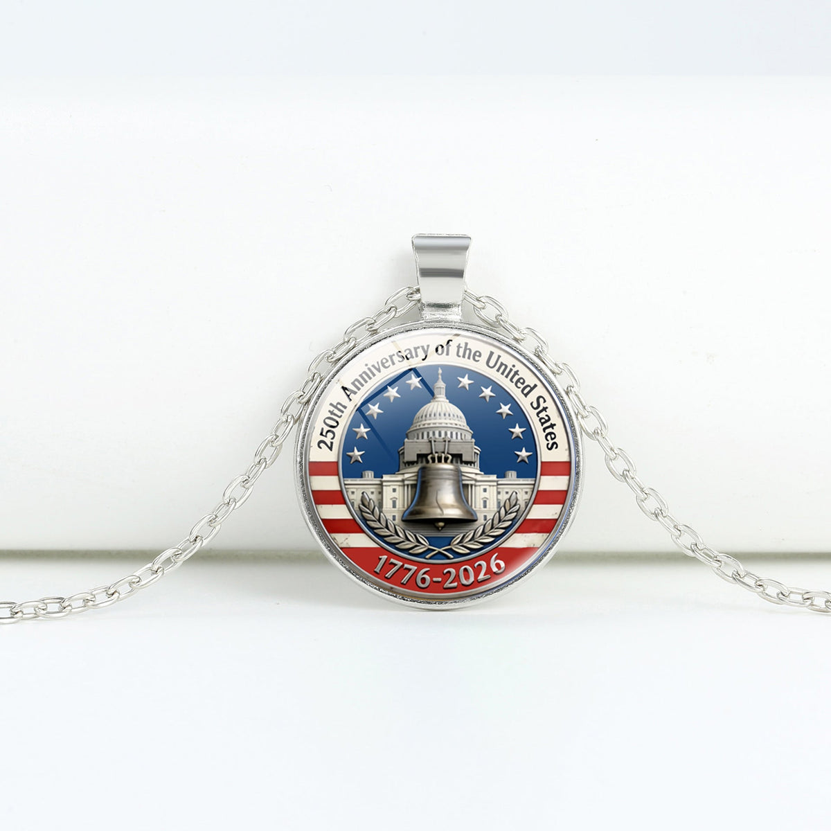 Round Flag Pattern Choker — copper necklace, view 35