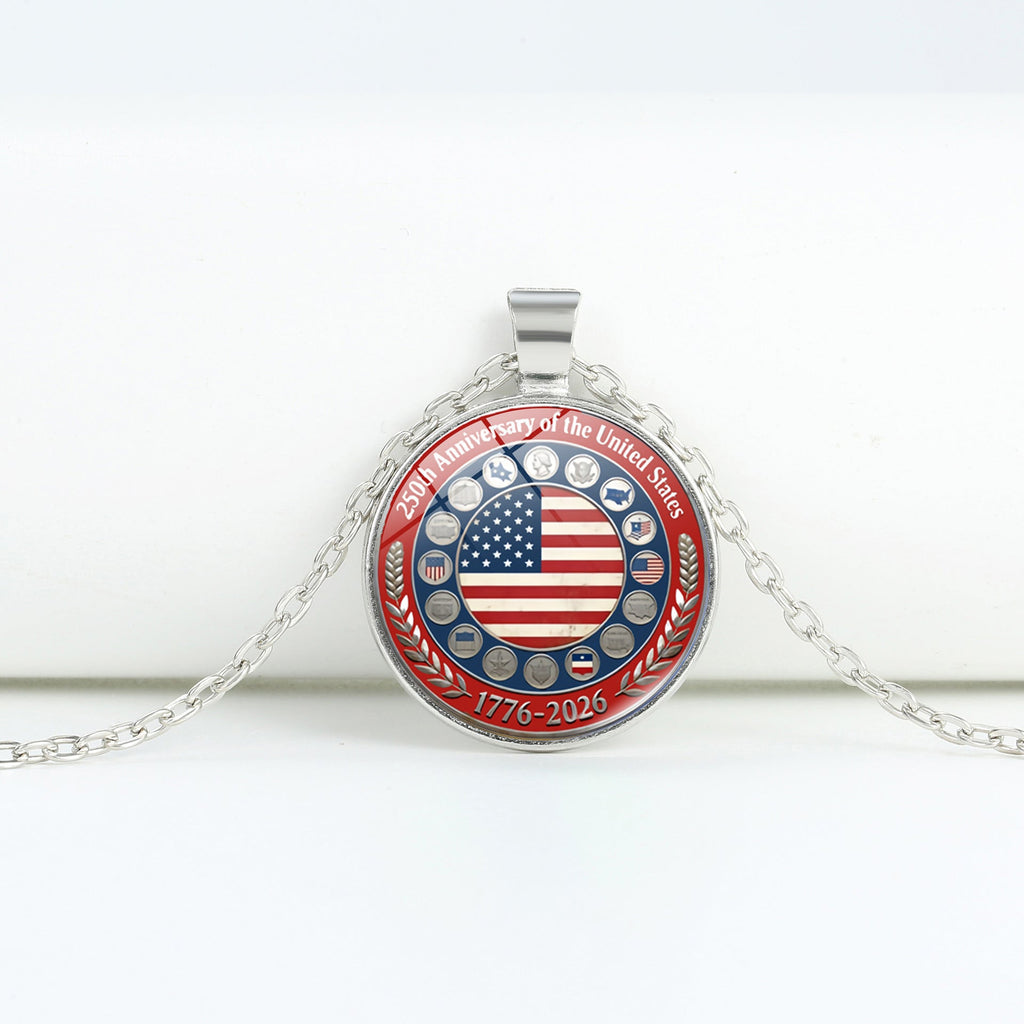 Round Flag Pattern Choker — copper necklace, view 37