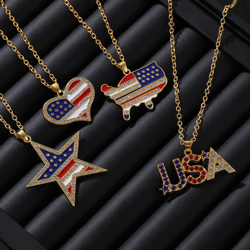 Map Pendant Choker Necklace — necklace, view 2