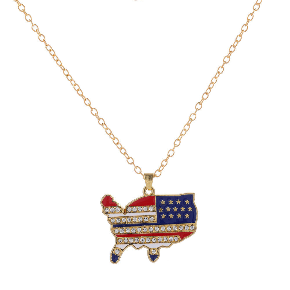Map Pendant Choker Necklace — necklace, view 5