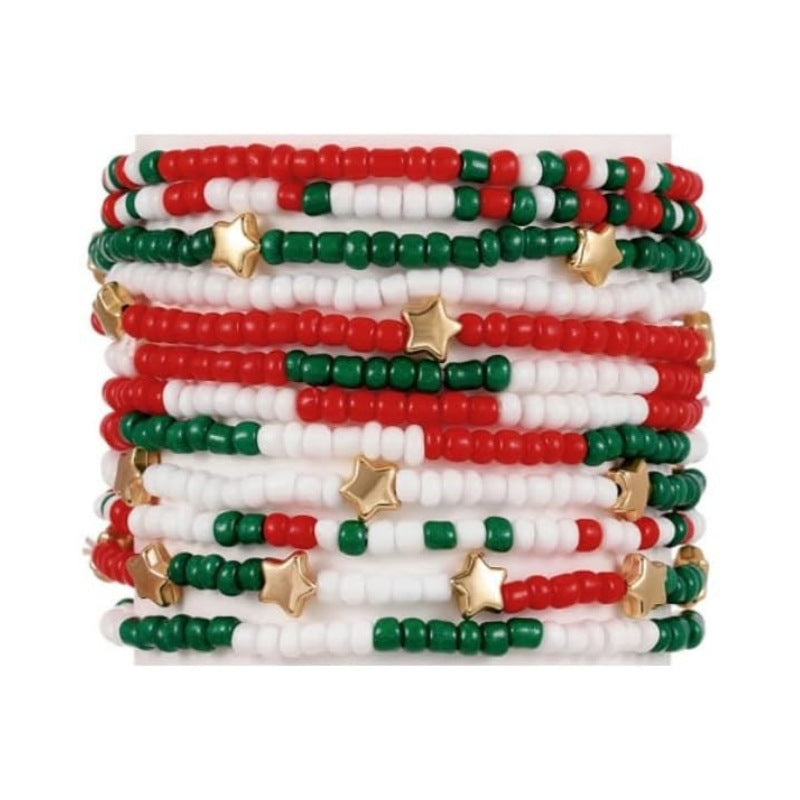 American Flag Heart Bead Bracelet — bracelet, view 5