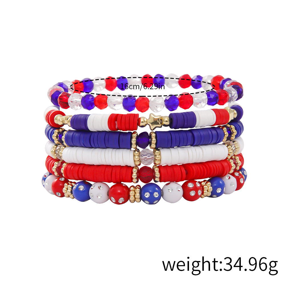 Flag Letter Bead Bracelet Set — bracelet, view 15