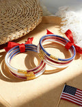 Red Bow Glitter Bracelet Set — bracelet