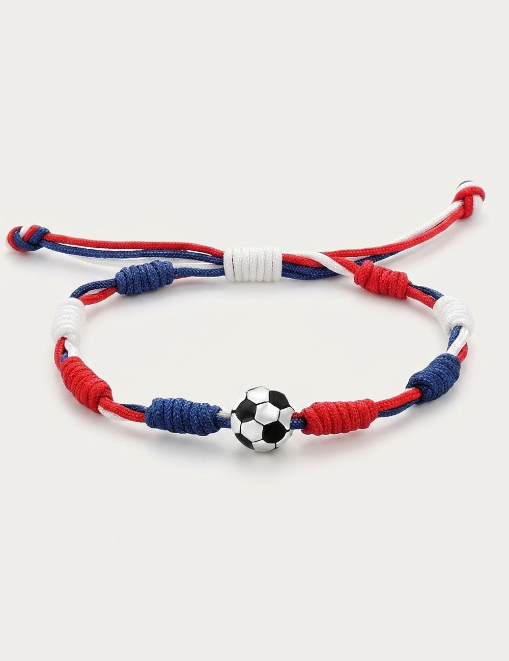 Rope Braided Football Charm Bracelet — bracelet