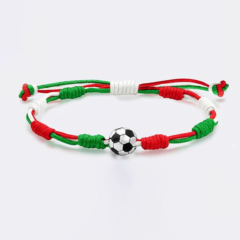 Rope Braided Football Charm Bracelet — bracelet, view 2