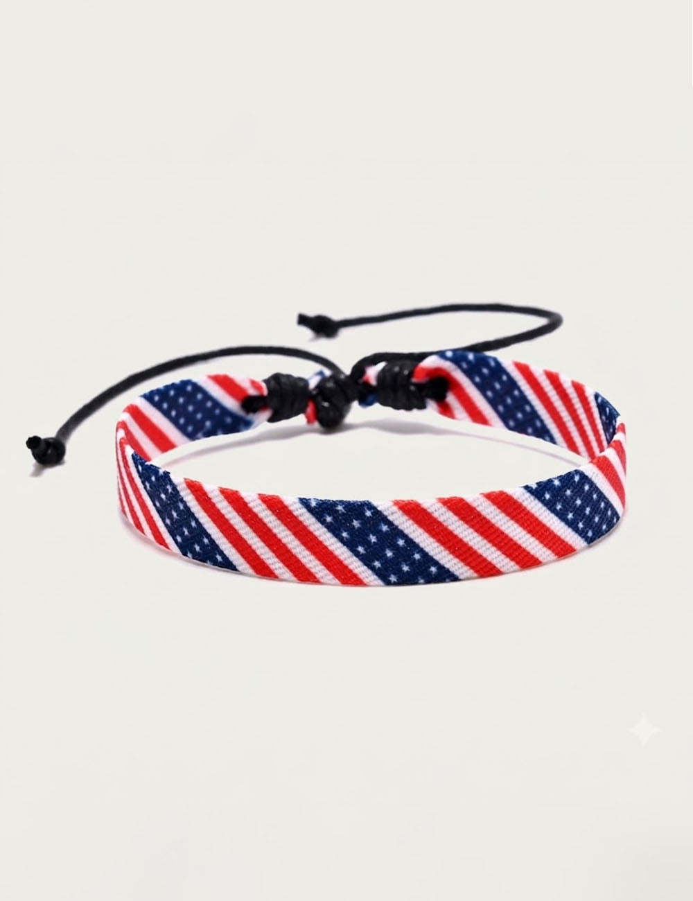 Flag Pattern Woven Bracelet — red bracelet