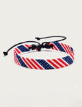 Flag Pattern Woven Bracelet — red bracelet