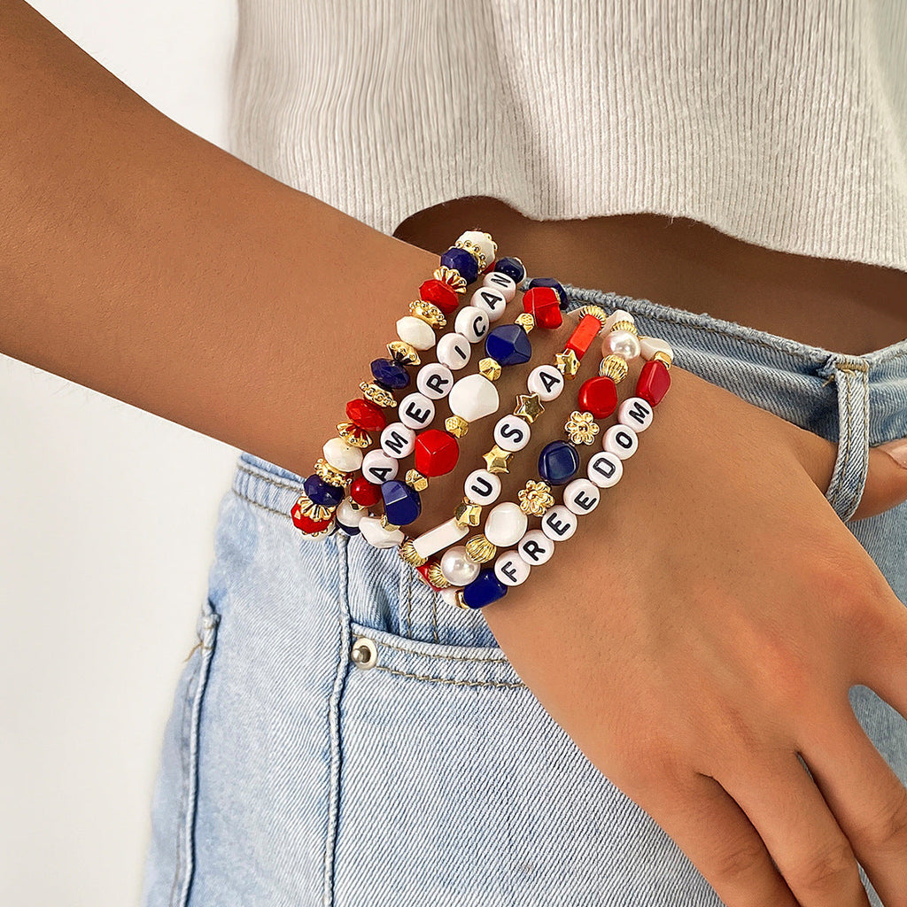 Beaded Chain Bracelet Set — bracelet, view 4