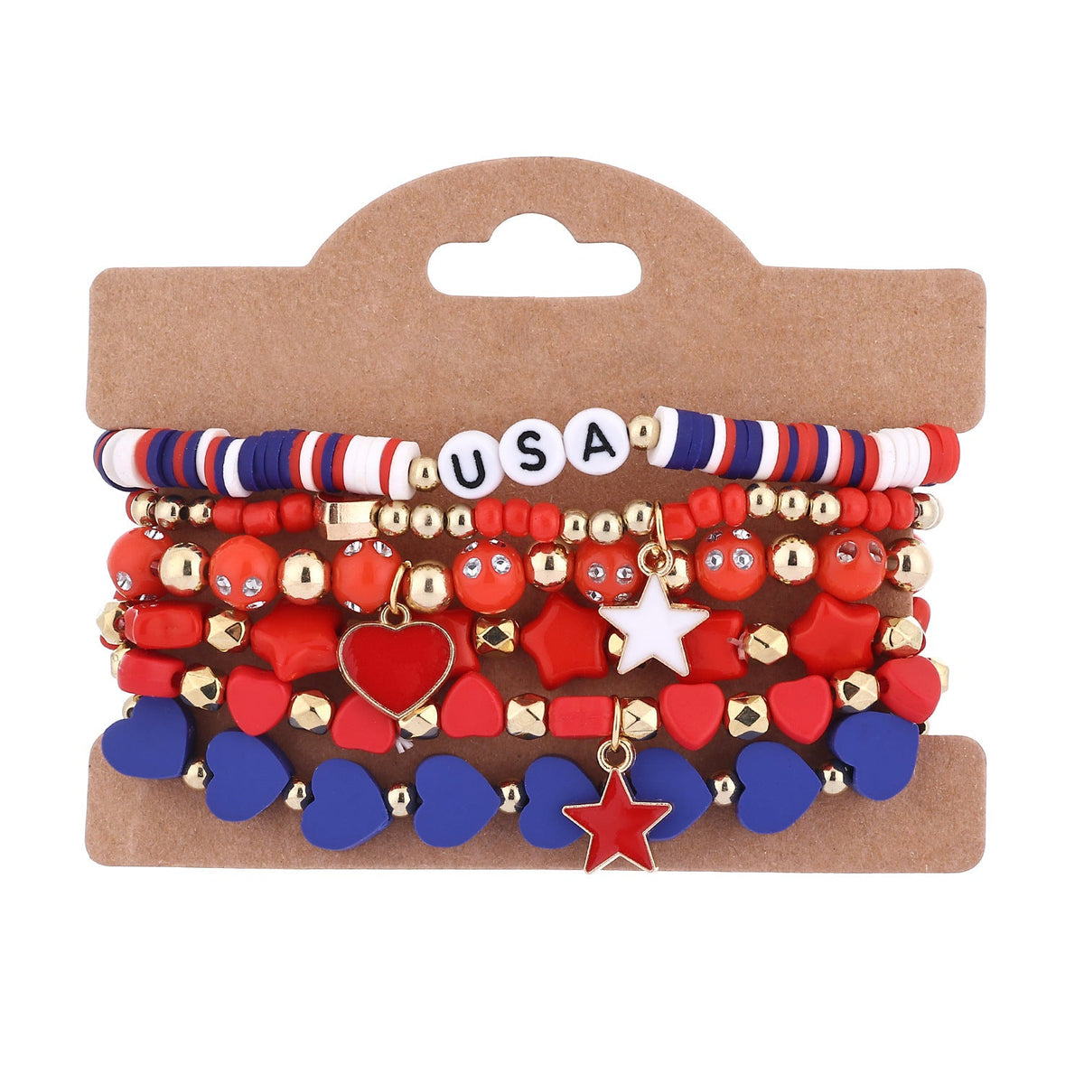 Flag Beaded Chain Bracelet Set — bracelet, view 15