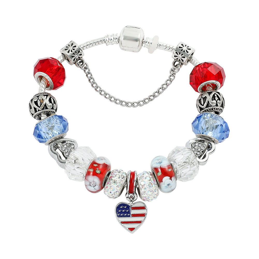 Statue of Liberty Charm Bracelet — silver bracelet, view 2