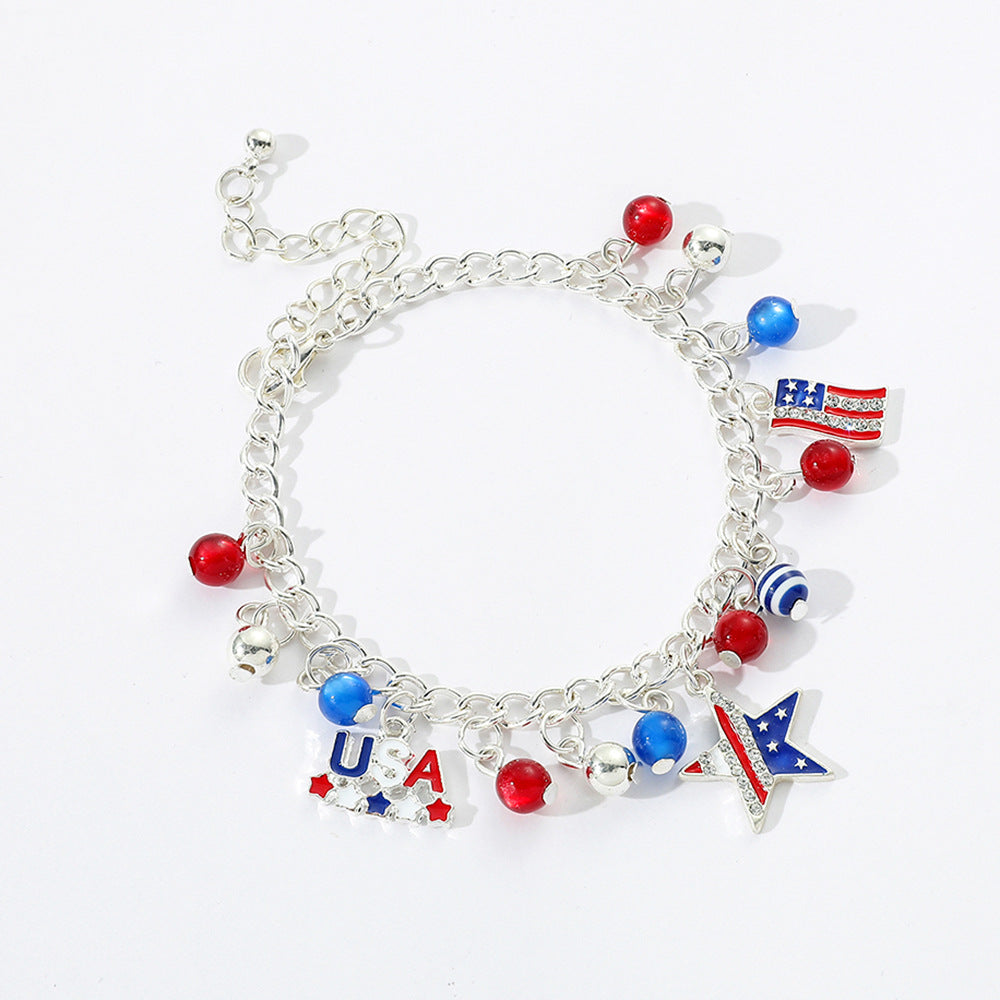 Statue of Liberty Charm Bracelet — silver bracelet, view 3