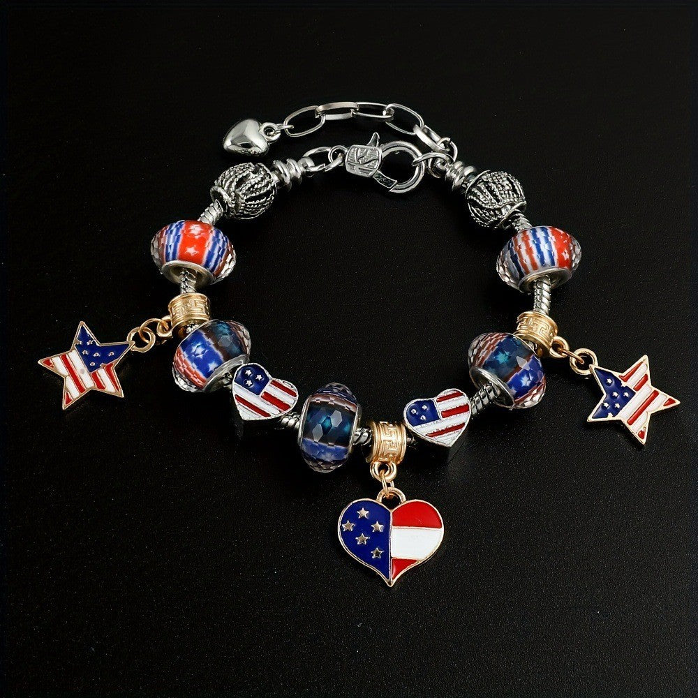 Statue of Liberty Charm Bracelet — silver bracelet, view 5