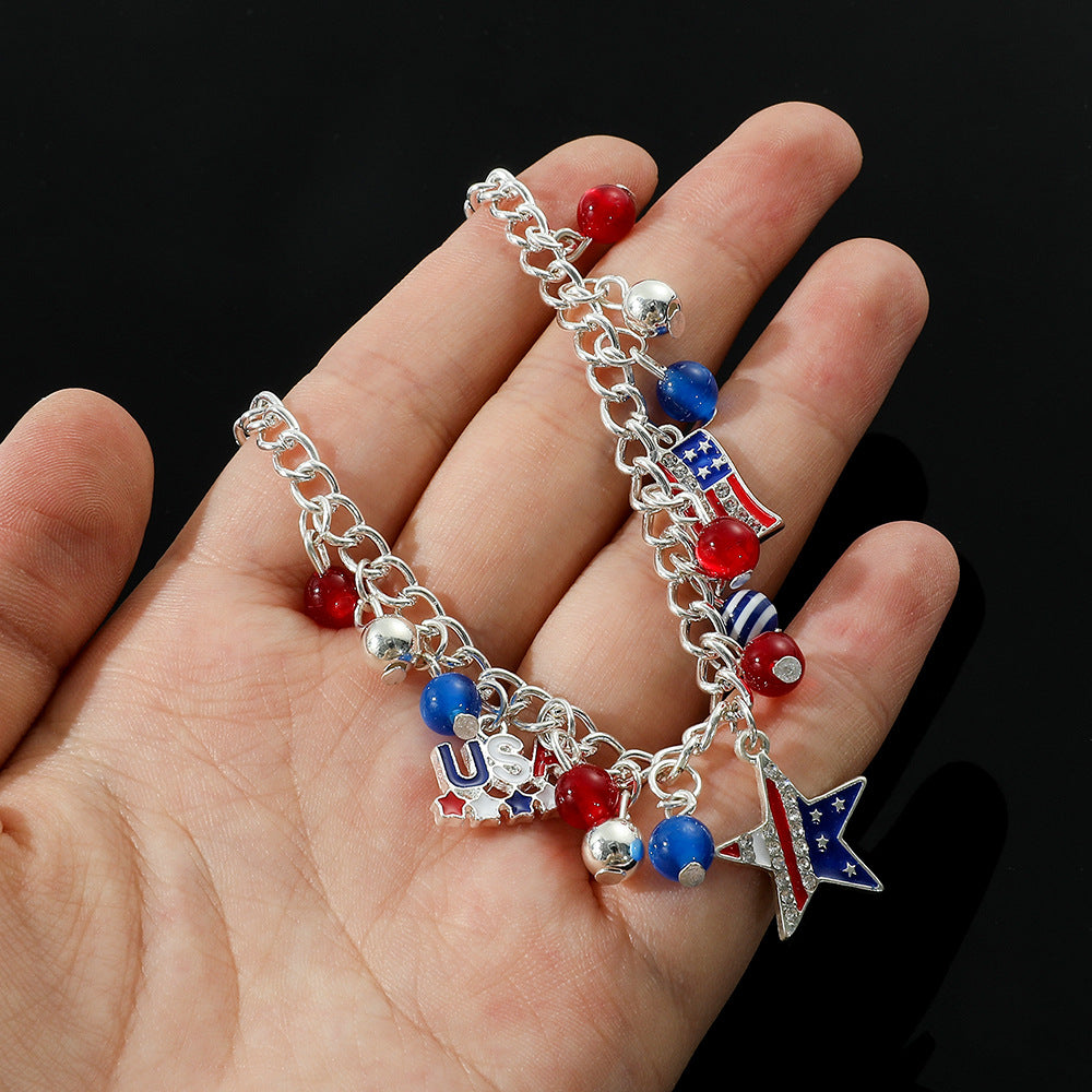 Statue of Liberty Charm Bracelet — silver bracelet, view 7
