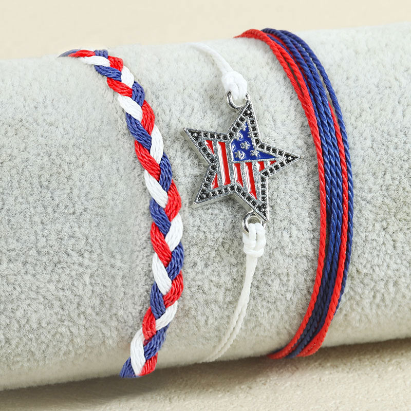 Braided Flag Bracelet Set — bracelet, view 3