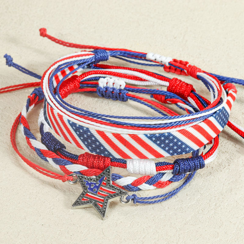 Braided Flag Bracelet Set — bracelet, view 5