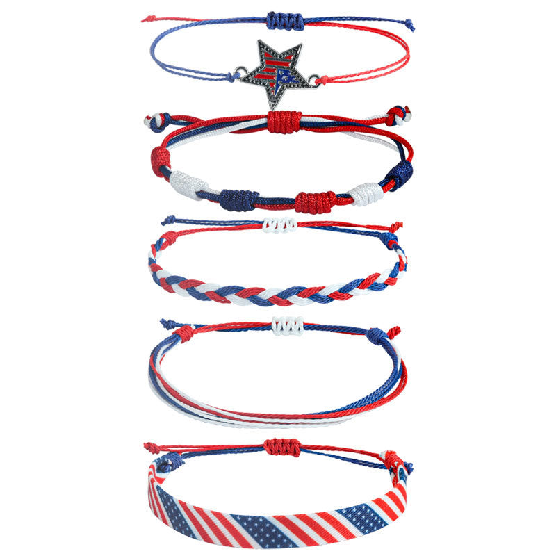 Braided Flag Bracelet Set — bracelet, view 7
