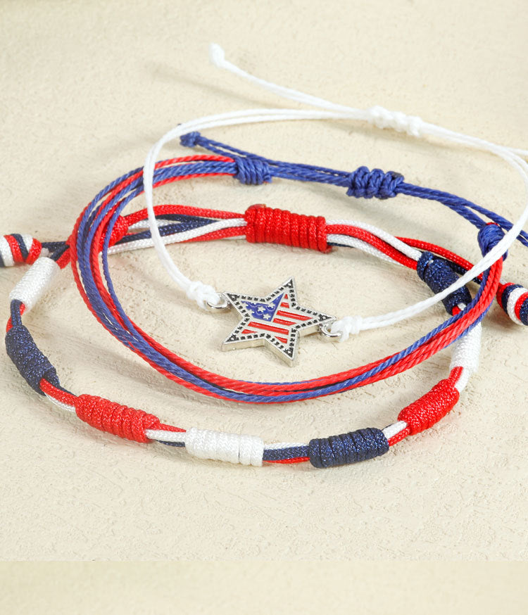 Braided Flag Bracelet Set — bracelet, view 8