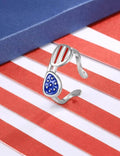 Eyeglasses Style Flag Ring — silver ring