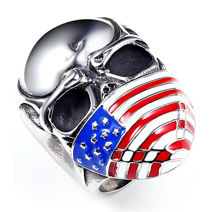Skeleton Flag Motif Wide Ring — ring, view 2