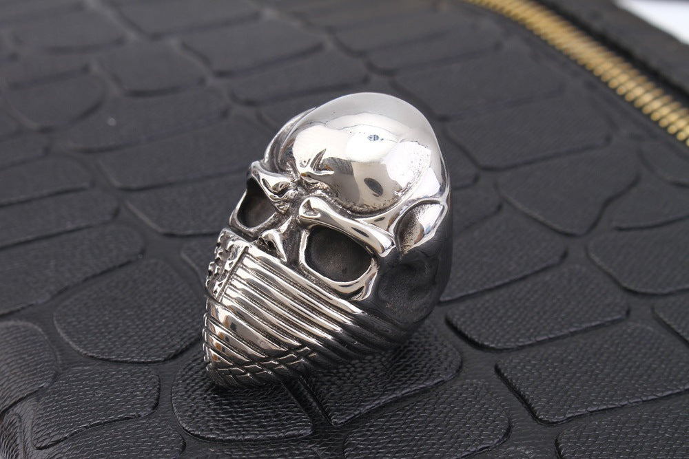 Skeleton Flag Motif Wide Ring — ring, view 4