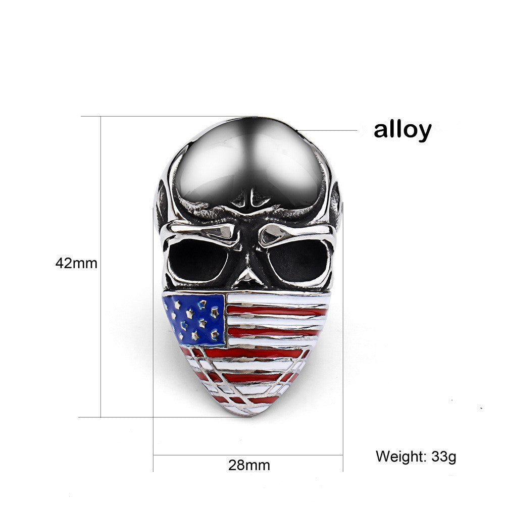 Skeleton Flag Motif Wide Ring — ring, view 5