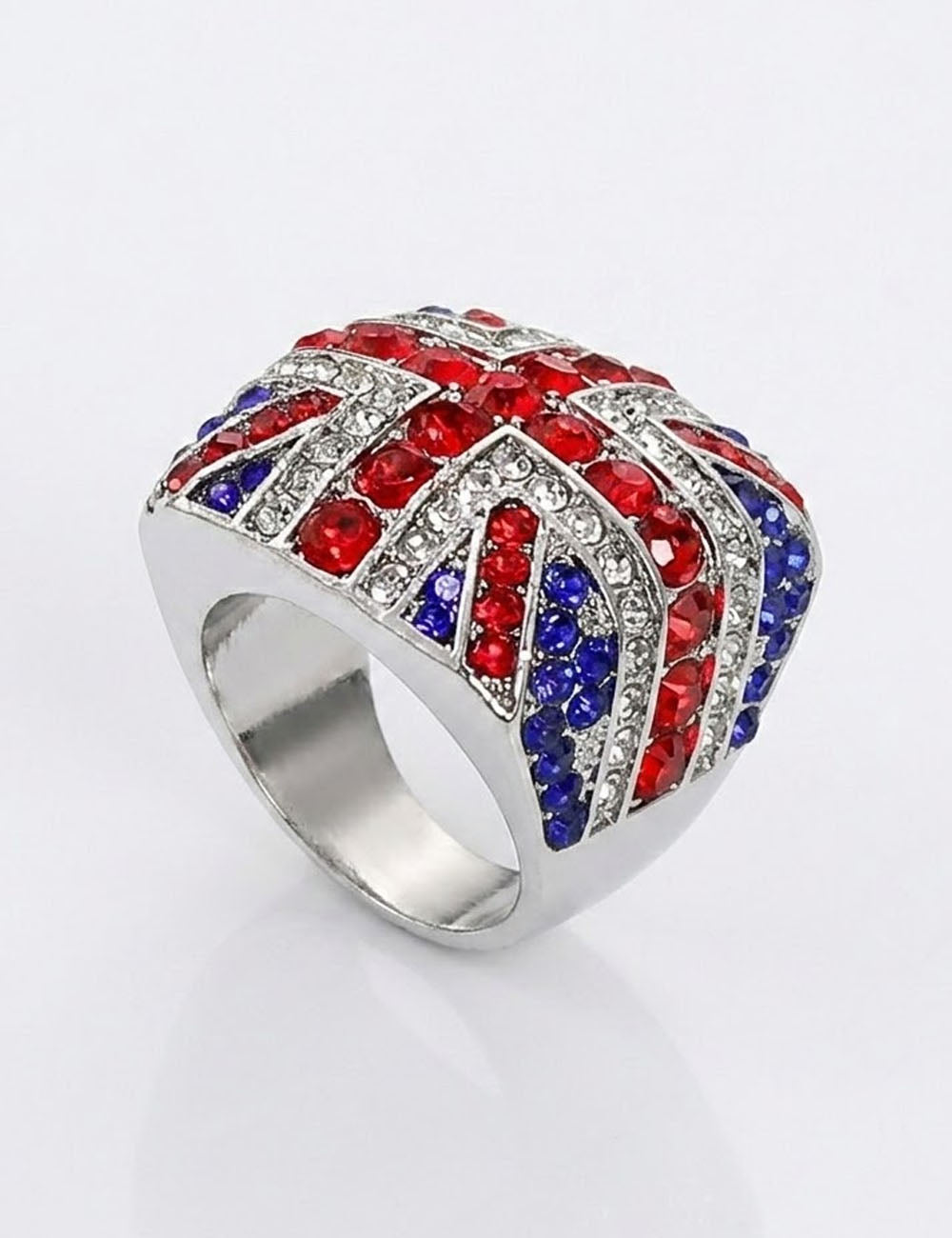 UK Flag Chunky Alloy Ring — ring
