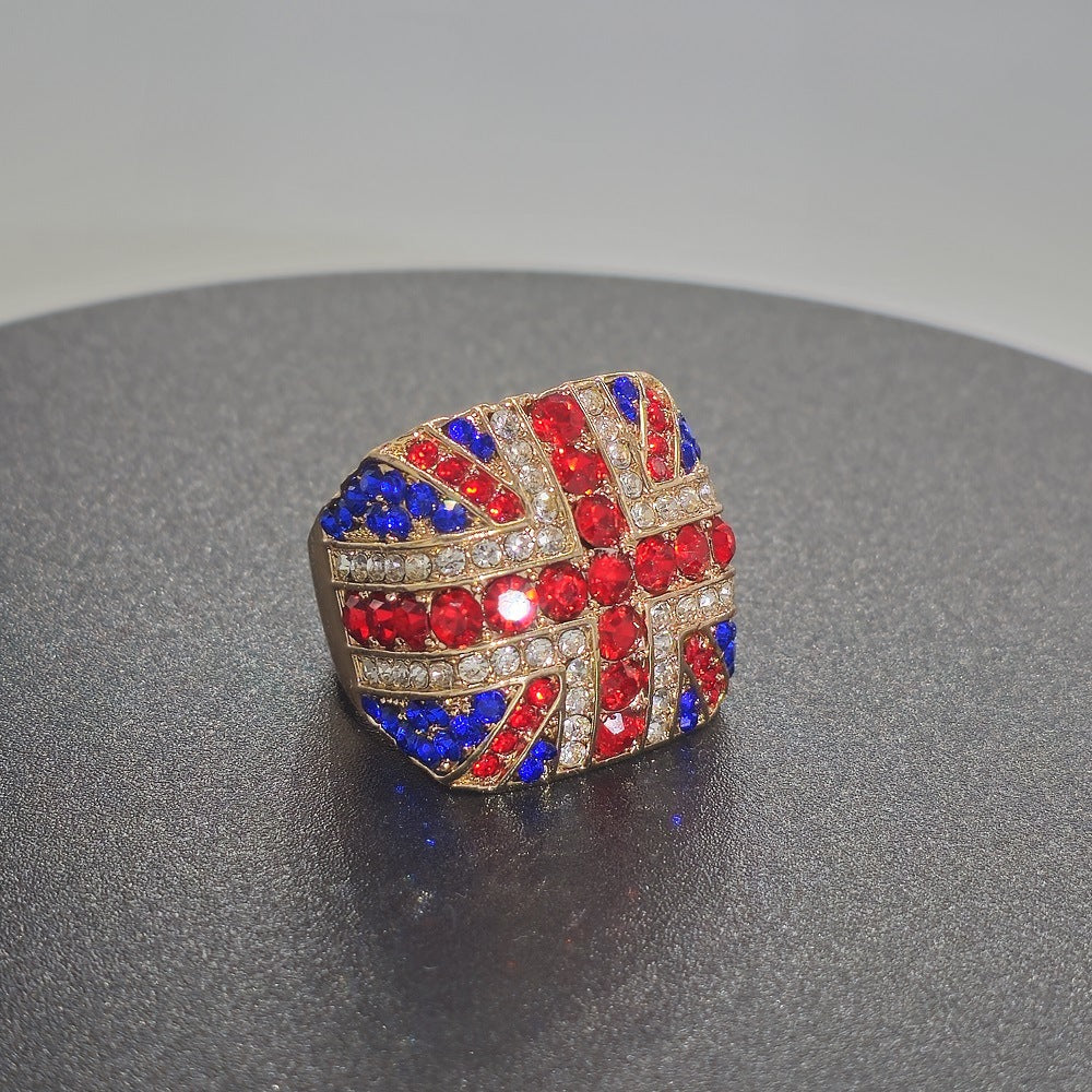 UK Flag Chunky Alloy Ring — ring, view 5
