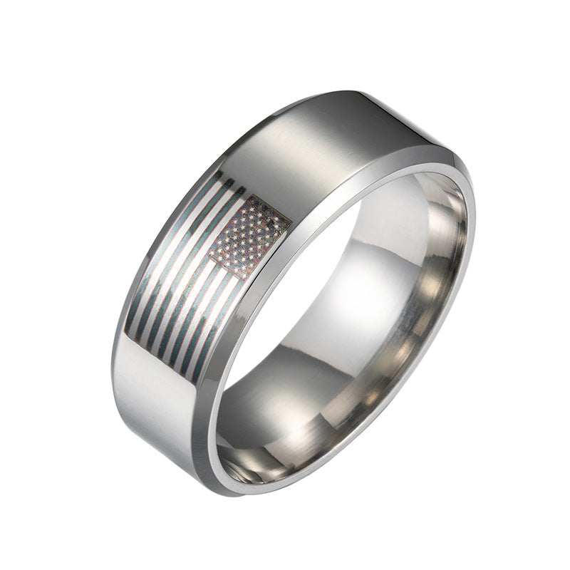Polished USA Flag Ring — ring, view 6