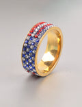 USA Flag Wide Steel Ring — ring