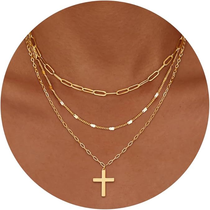 Bow Knot Cross Charm Necklace — necklace, view 6