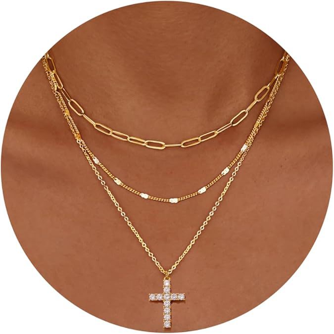 Bow Knot Cross Charm Necklace — necklace, view 8
