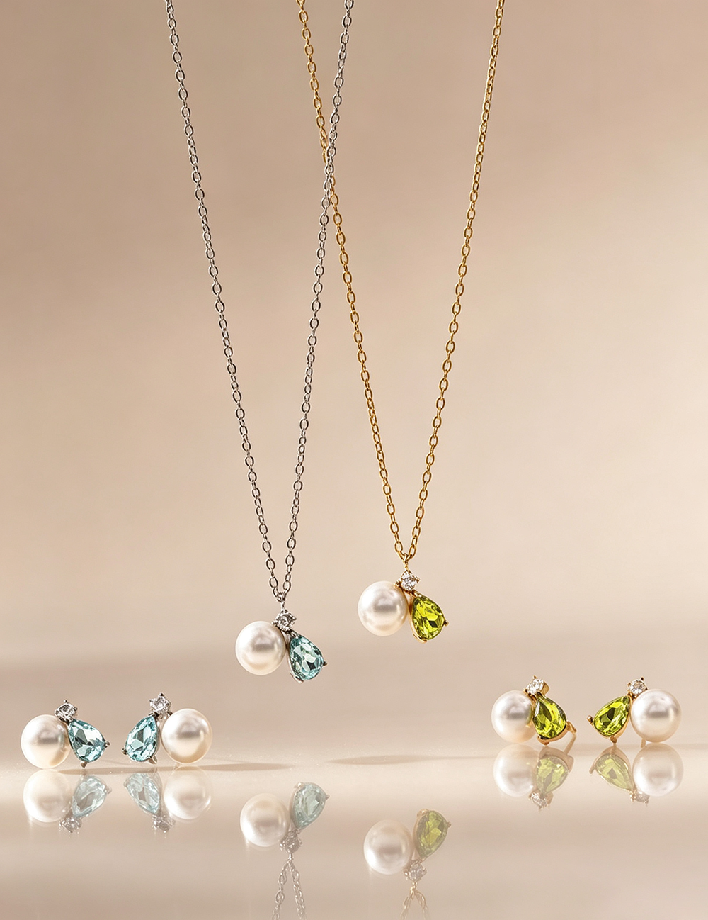 Teardrop Cubic Zirconia Necklace — necklace