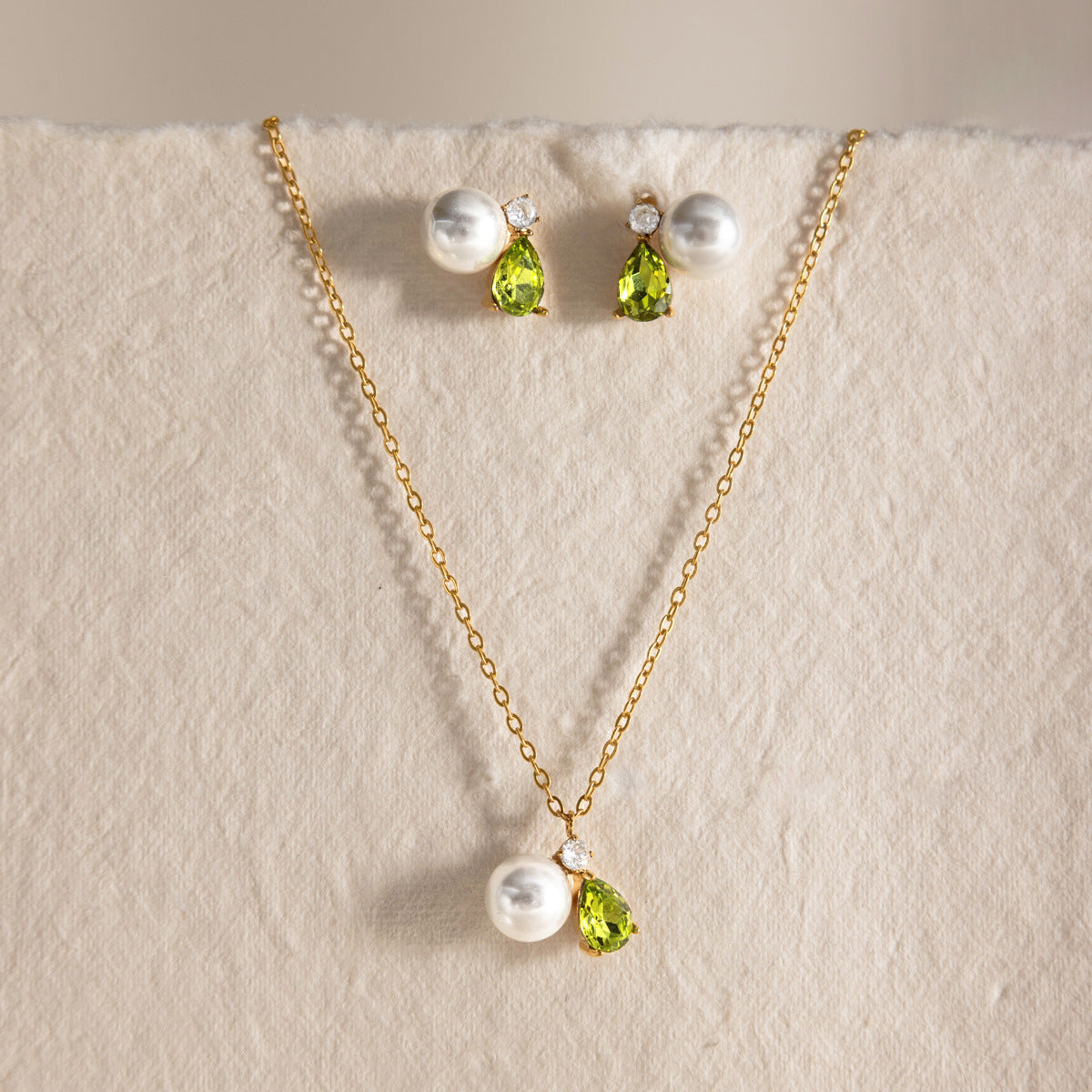 Teardrop Cubic Zirconia Necklace — necklace, view 2
