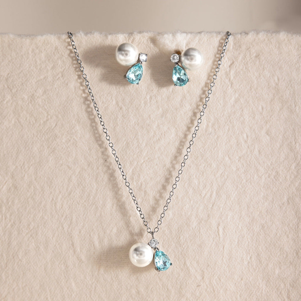Teardrop Cubic Zirconia Necklace — necklace, view 3
