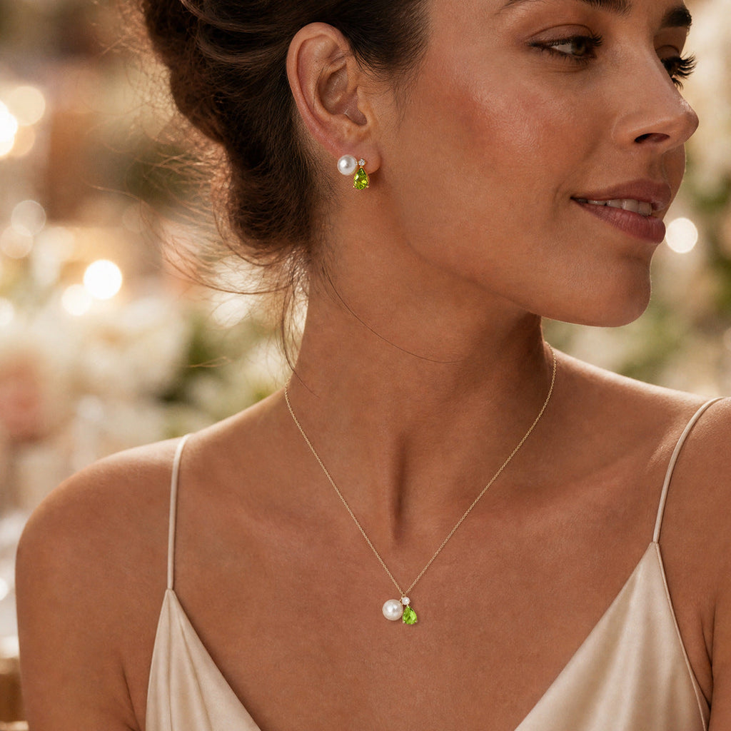 Teardrop Cubic Zirconia Necklace — necklace, view 8