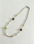 Pearl Beaded Chain Necklace — silver necklace