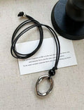 Irregular Circle Pendant Necklace — silver necklace
