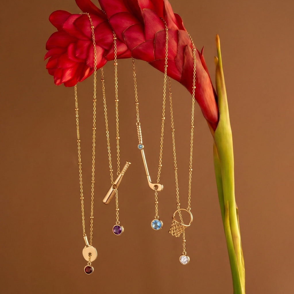 Sporty Ball Charm Necklace — necklace, view 4