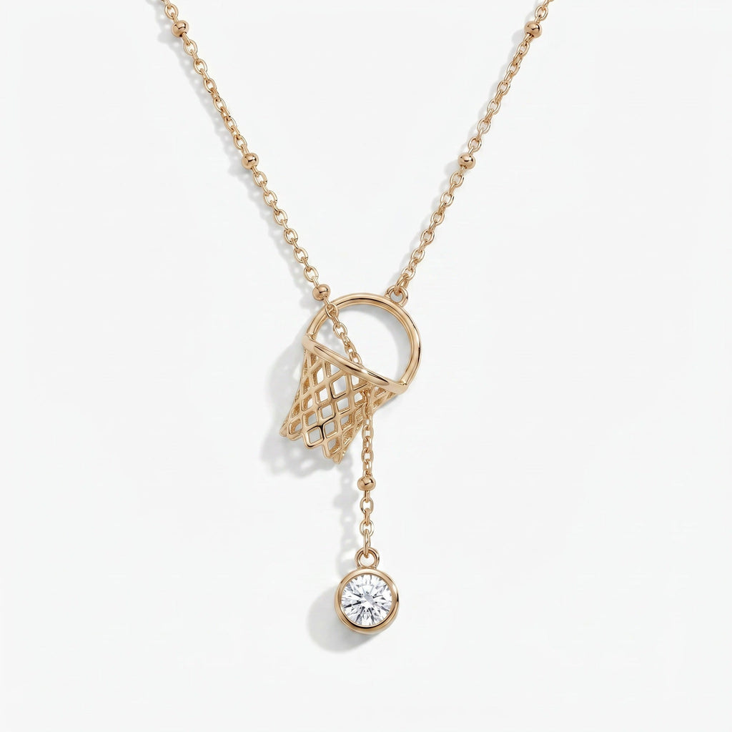 Sporty Ball Charm Necklace — necklace, view 8