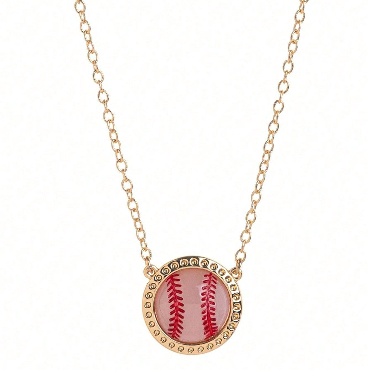 Soccer Ball Pendant Chain Necklace — necklace, view 2