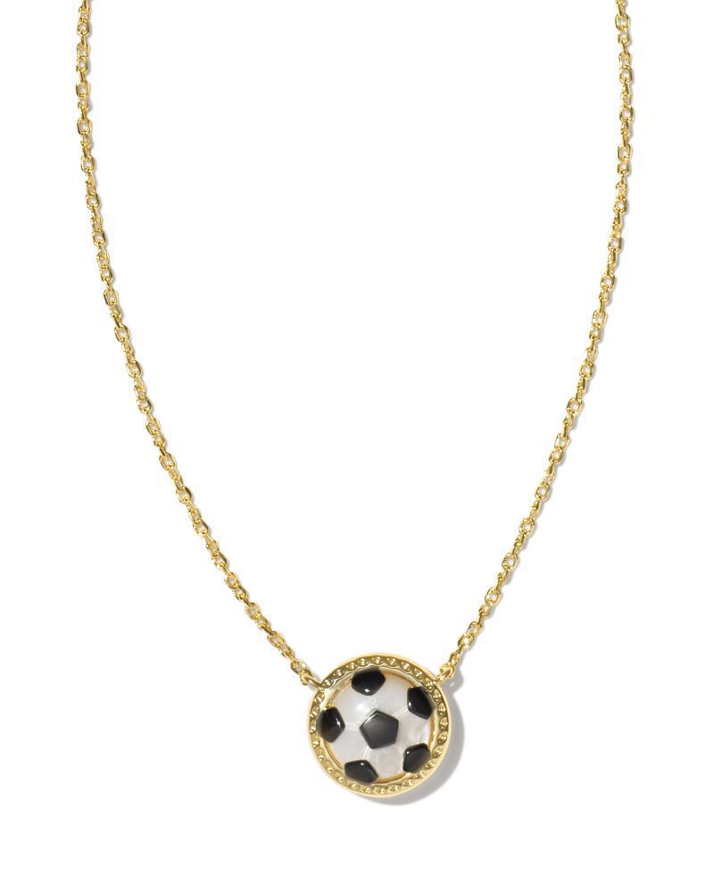 Soccer Ball Pendant Chain Necklace — necklace, view 4