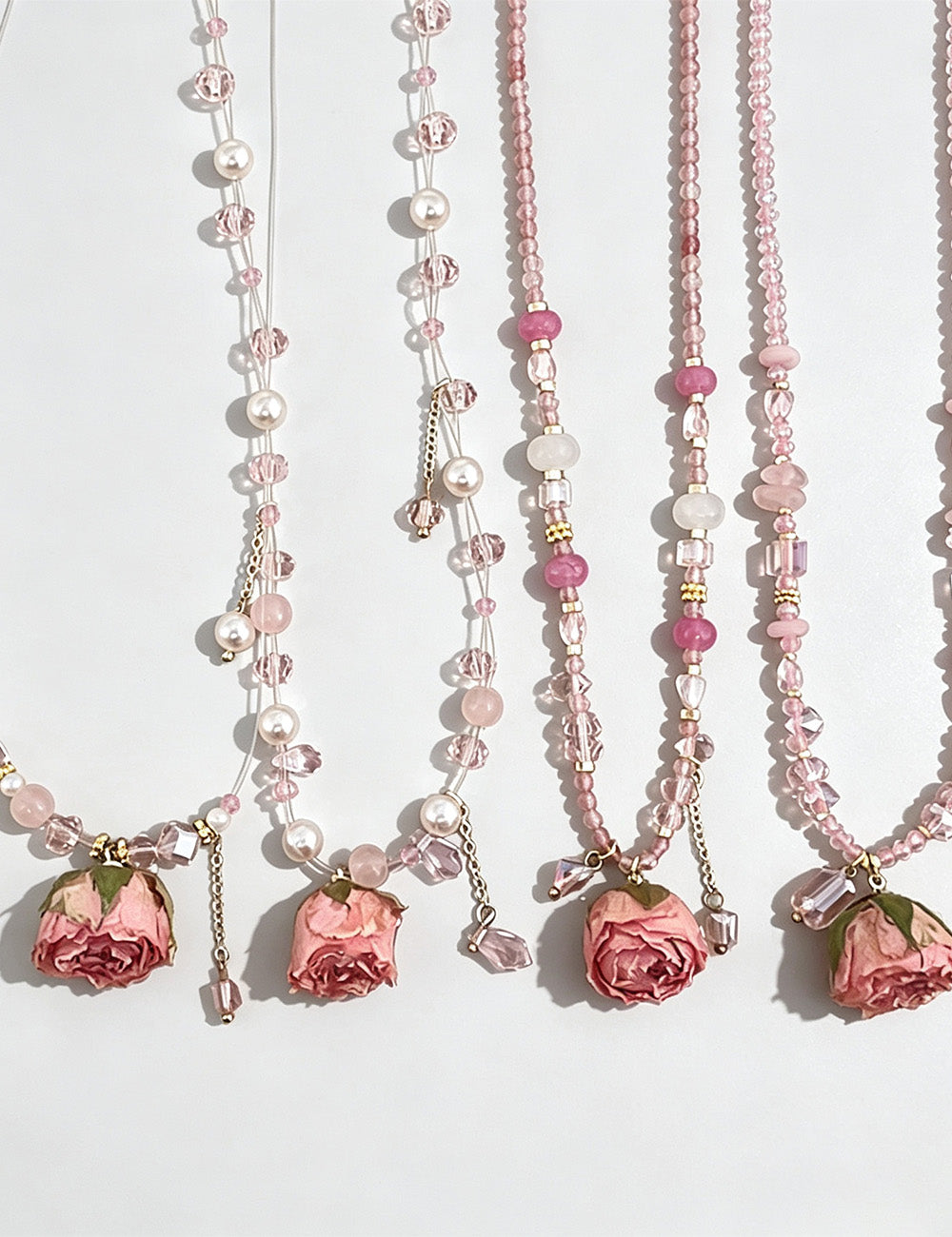 Dried Rose Choker Necklace — necklace
