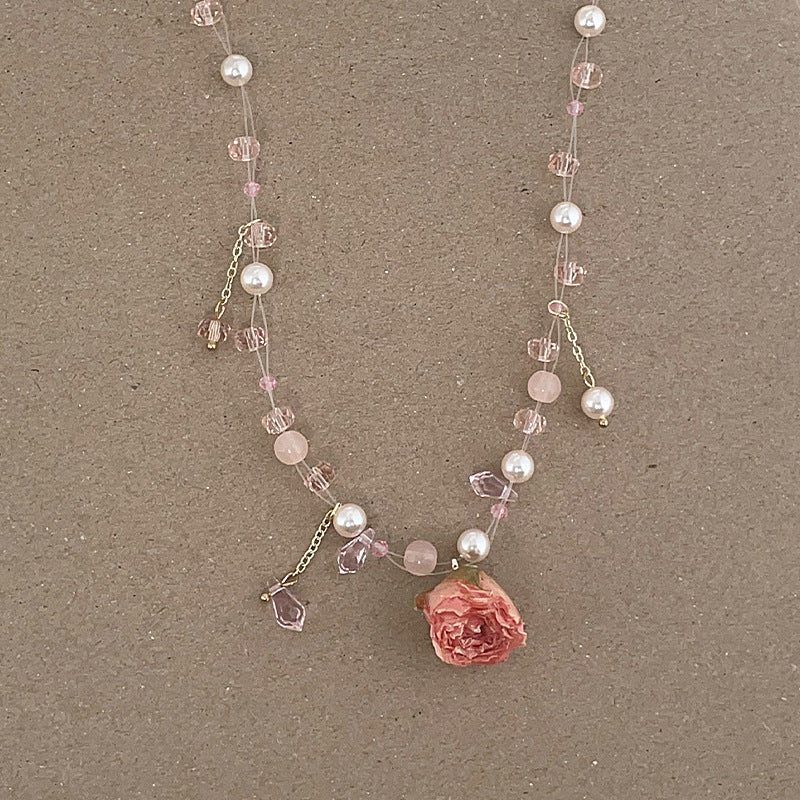 Dried Rose Choker Necklace — necklace, view 5