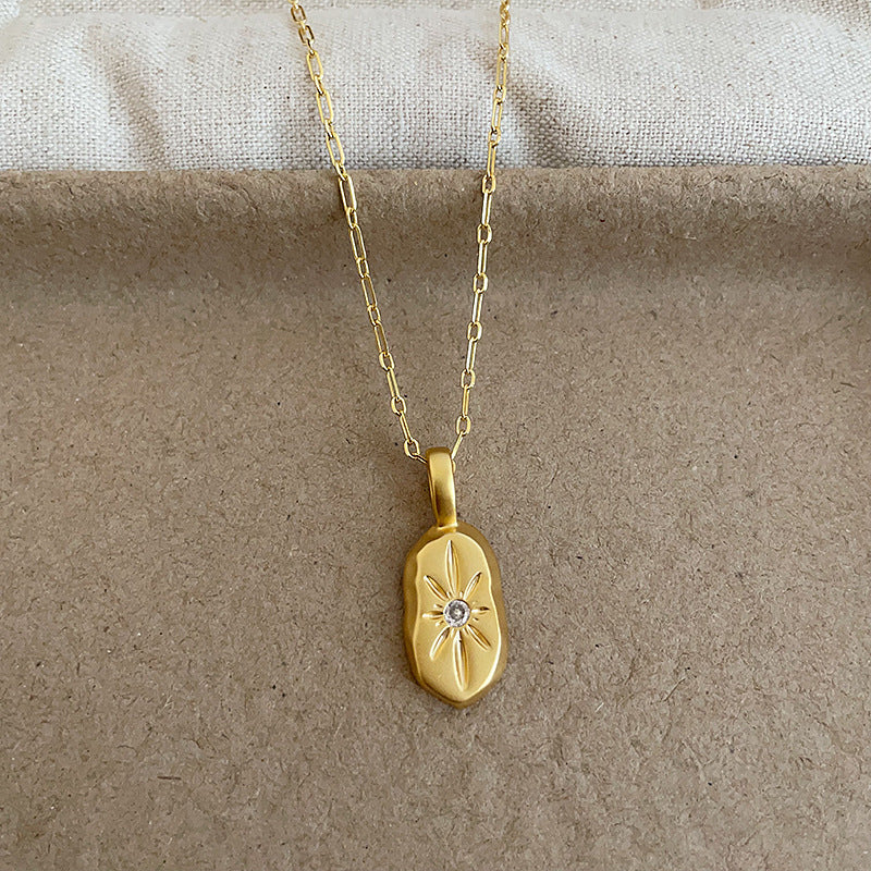 Oval Pendant Chain Necklace — necklace, view 7