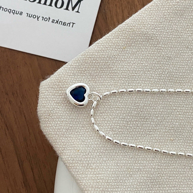 Five-Colour Heart Zirconia Necklace — necklace, view 6