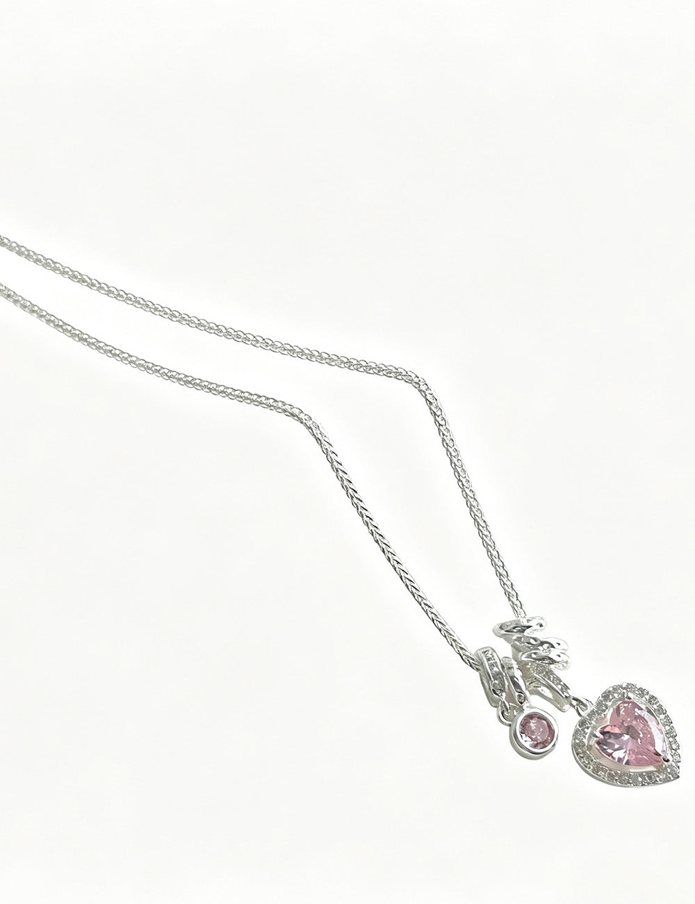 Delicate Heart Pendant Necklace — silver necklace, view 2