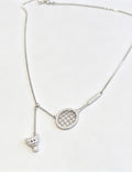 Racket Pendant Necklace — silver necklace