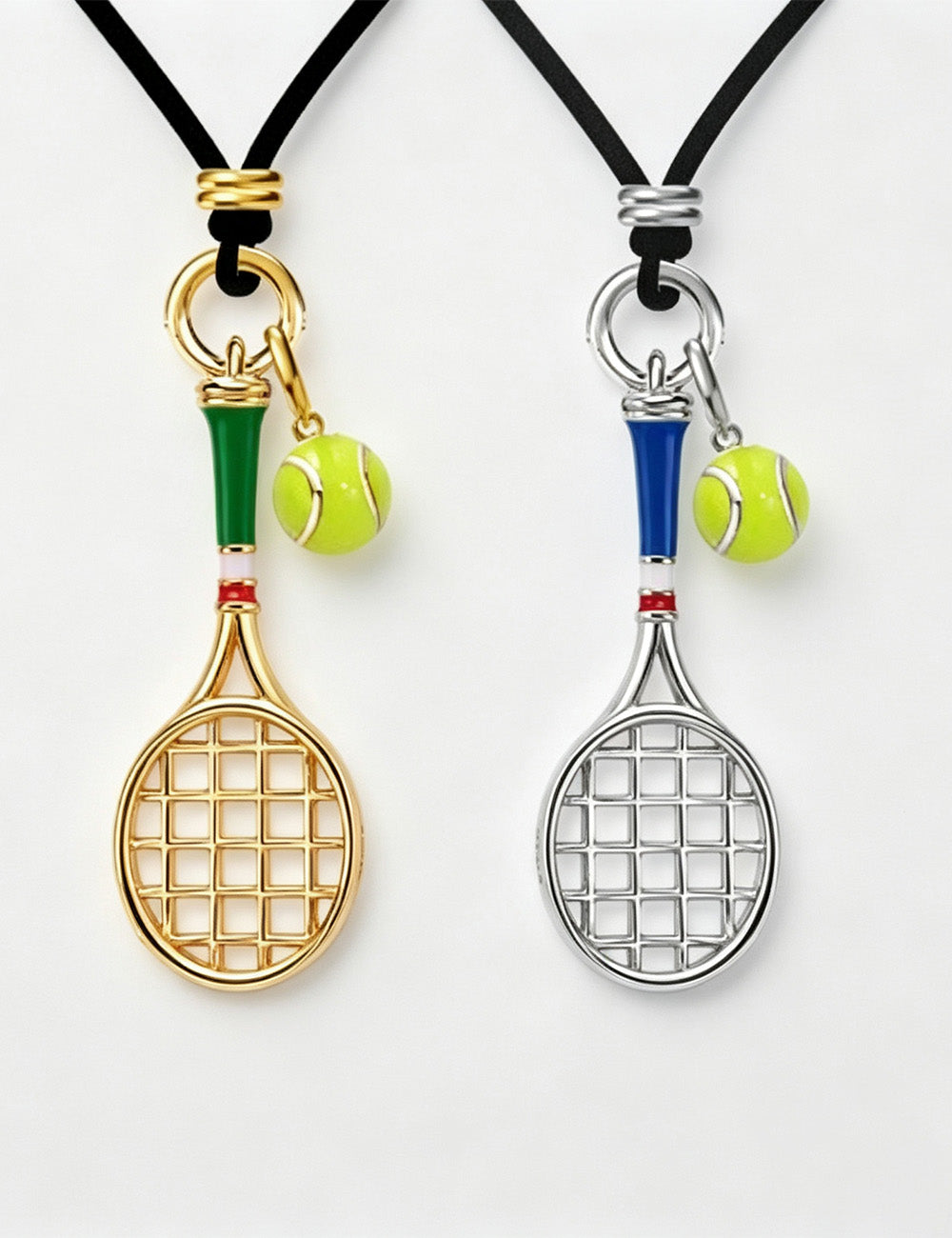 Tennis Racket Ball Choker Necklace — necklace
