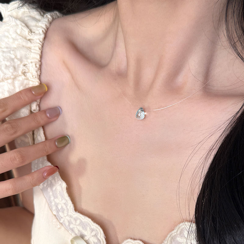 Teardrop Zirconia Choker Necklace — necklace, view 2