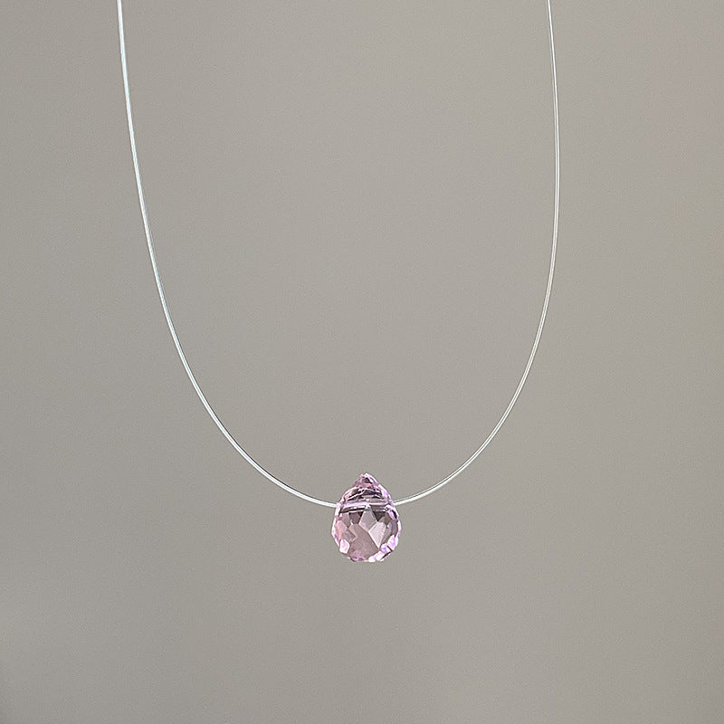 Teardrop Zirconia Choker Necklace — necklace, view 6